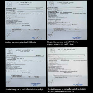 Esami di laboratorio | SunWaves - Sanificatore e Sterilizzatore Tazzine